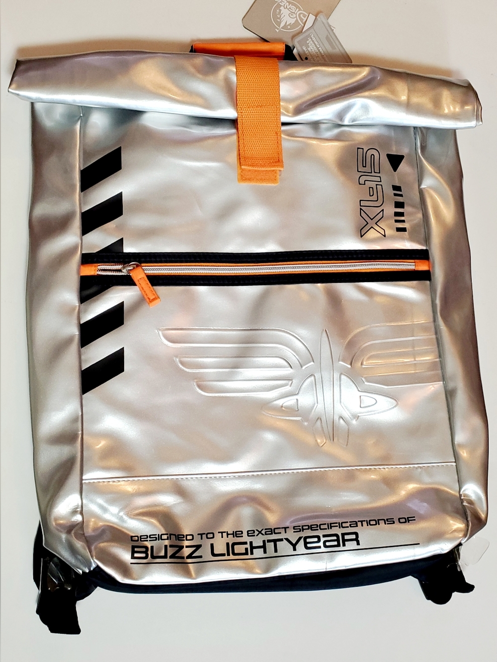 Disney Parks Buzz Lightyear Silver Chrome Backpack